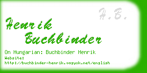 henrik buchbinder business card
